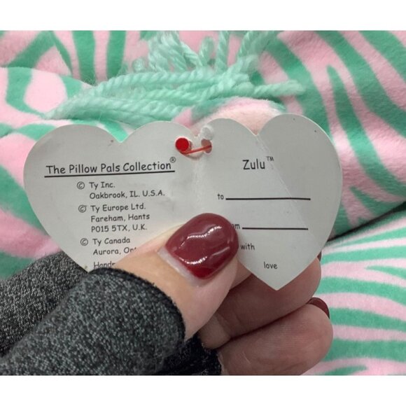 Vtg 1996 Ty Inc. Zulu Zebra Pillow Pals Collection 15” Plush Stuffed Animal Toy - Picture 3 of 6